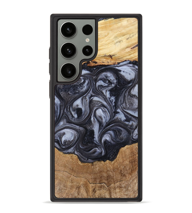 Galaxy S23 Ultra Wood Phone Case - Tatum (Black & White, 810435)