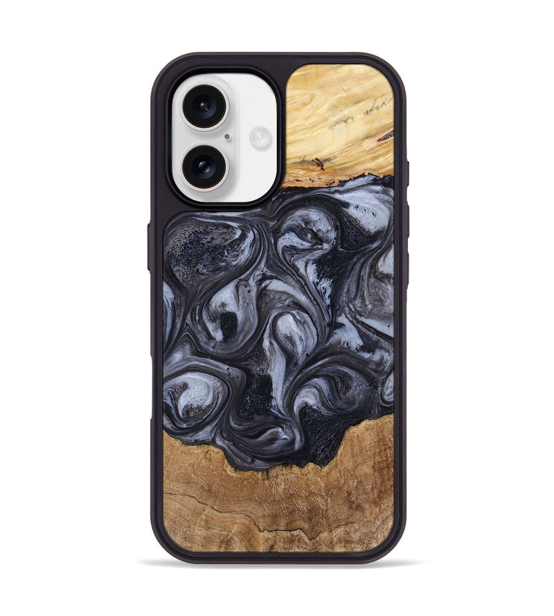 iPhone 17 Wood Phone Case - Tatum (Black & White, 810435)