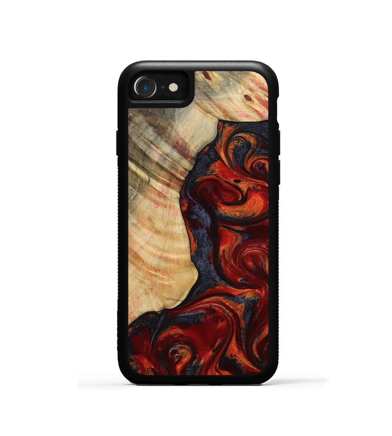 iPhone SE Wood Phone Case - Justine (Red, 810459)