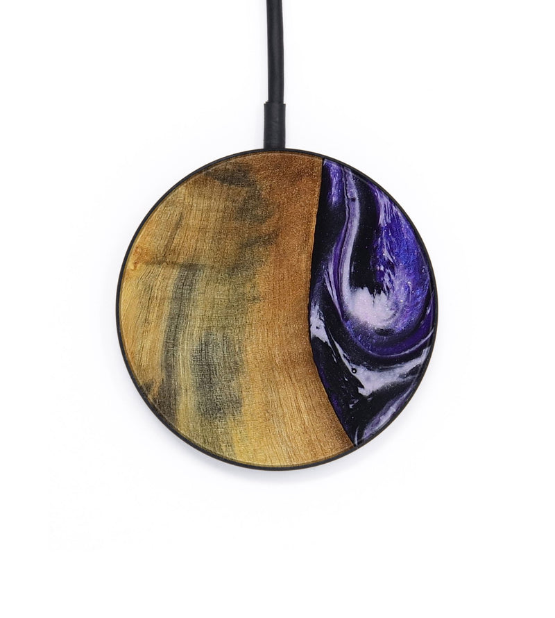 Circle Wood Wireless Charger - Tomika (Purple, 810462)