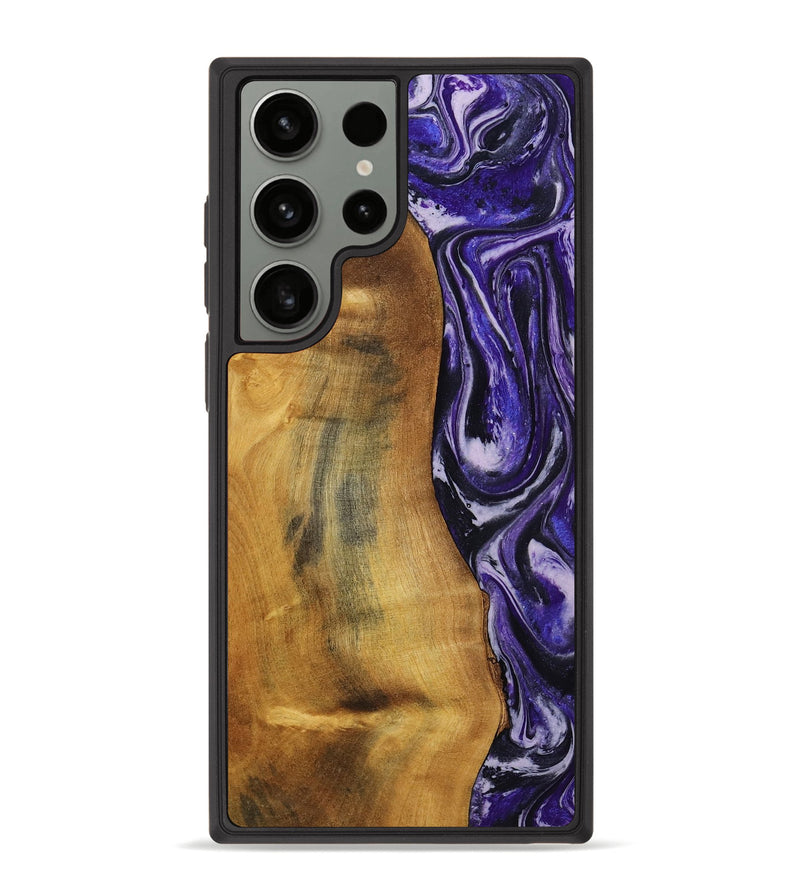 Galaxy S23 Ultra Wood Phone Case - Tomika (Purple, 810462)