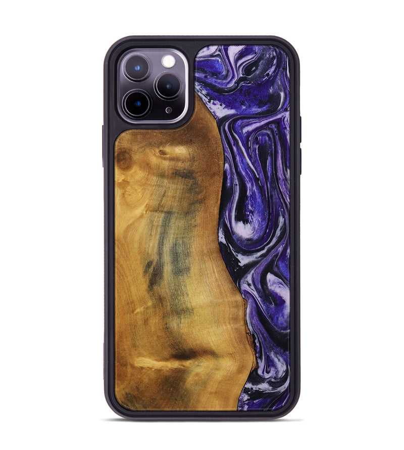 iPhone 11 Pro Max Wood Phone Case - Tomika (Purple, 810462)
