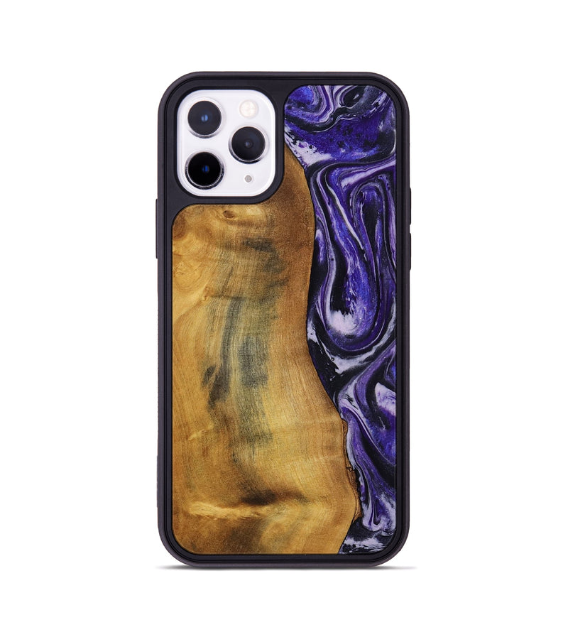 iPhone 11 Pro Wood Phone Case - Tomika (Purple, 810462)