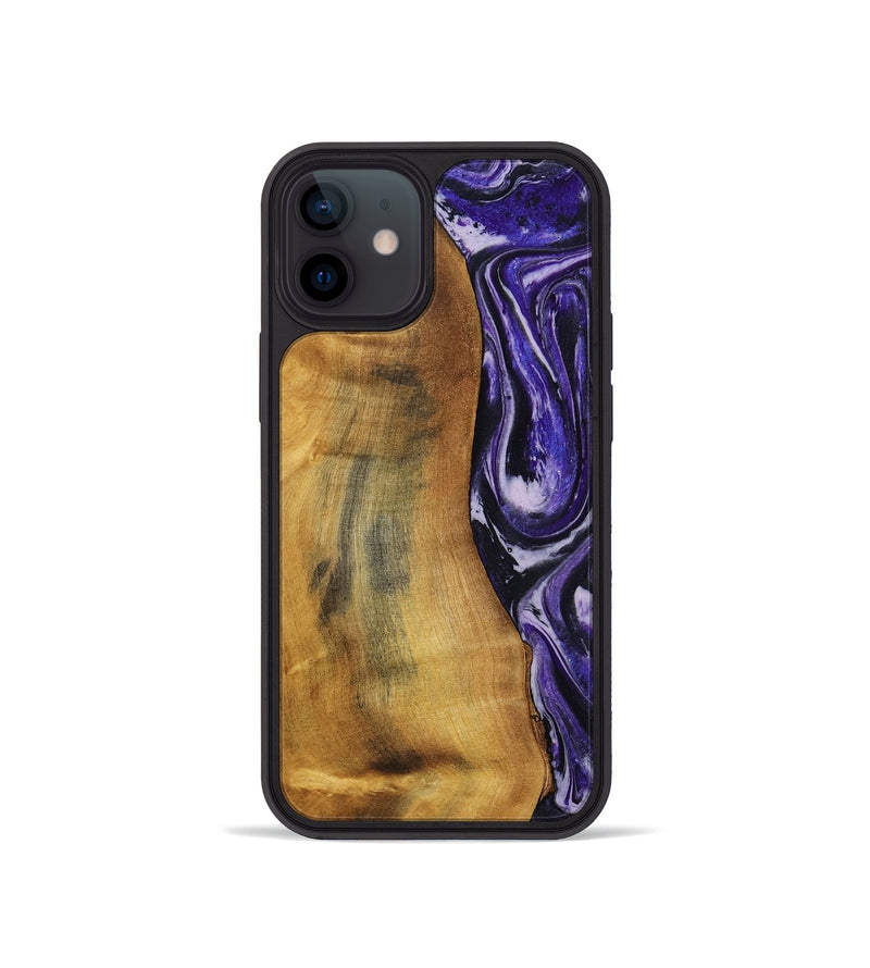 iPhone 12 mini Wood Phone Case - Tomika (Purple, 810462)