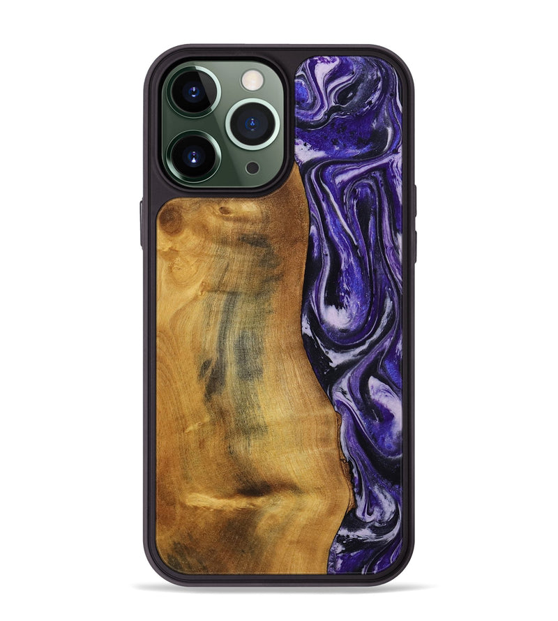 iPhone 13 Pro Max Wood Phone Case - Tomika (Purple, 810462)