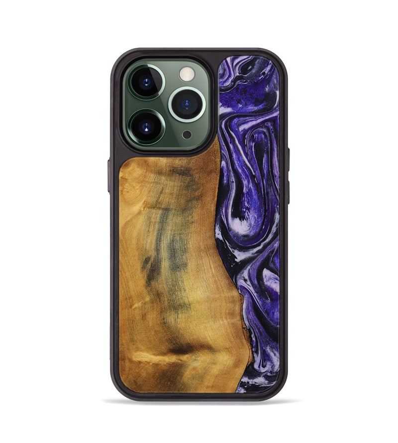 iPhone 13 Pro Wood Phone Case - Tomika (Purple, 810462)