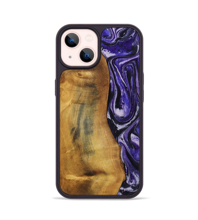 iPhone 14 Wood Phone Case - Tomika (Purple, 810462)