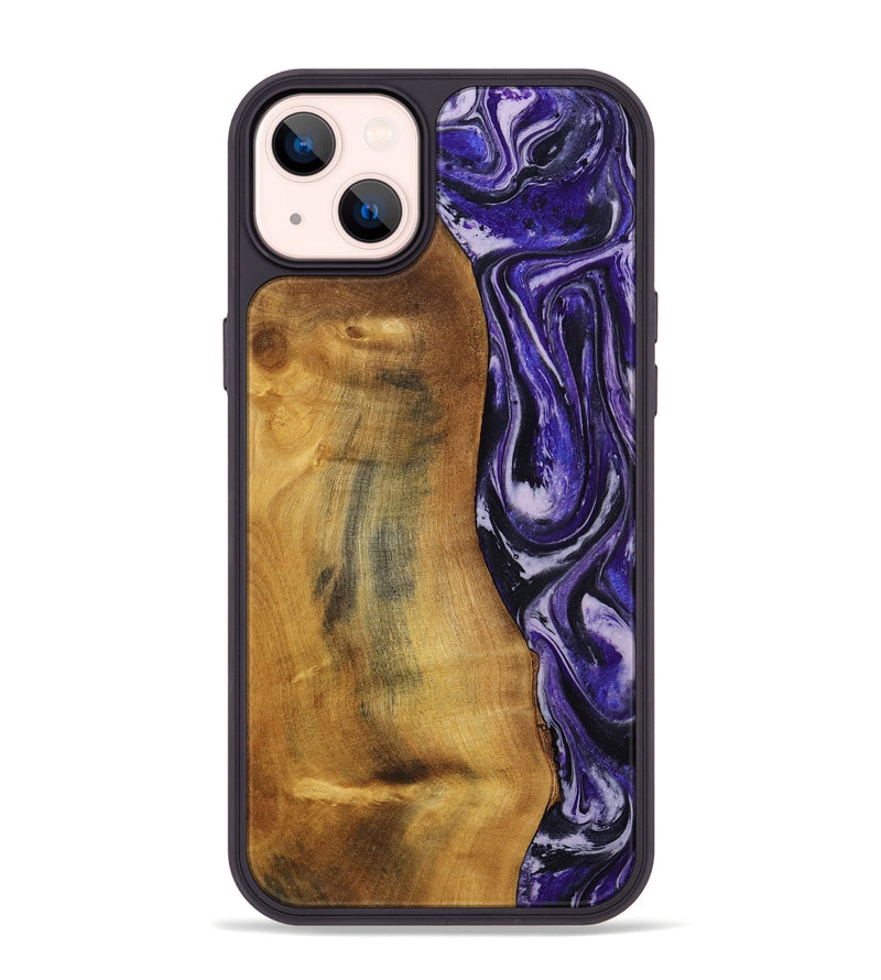 iPhone 14 Plus Wood Phone Case - Tomika (Purple, 810462)