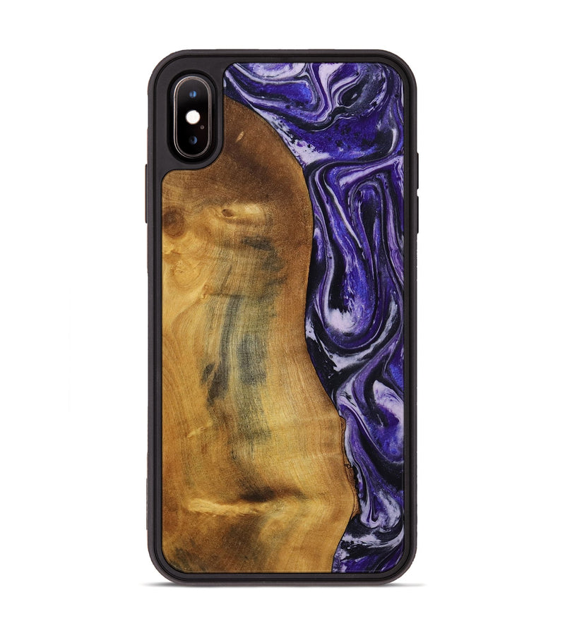 iPhone Xs Max Wood Phone Case - Tomika (Purple, 810462)