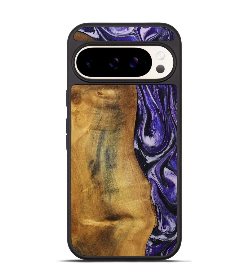 Pixel 9 Wood Phone Case - Tomika (Purple, 810462)