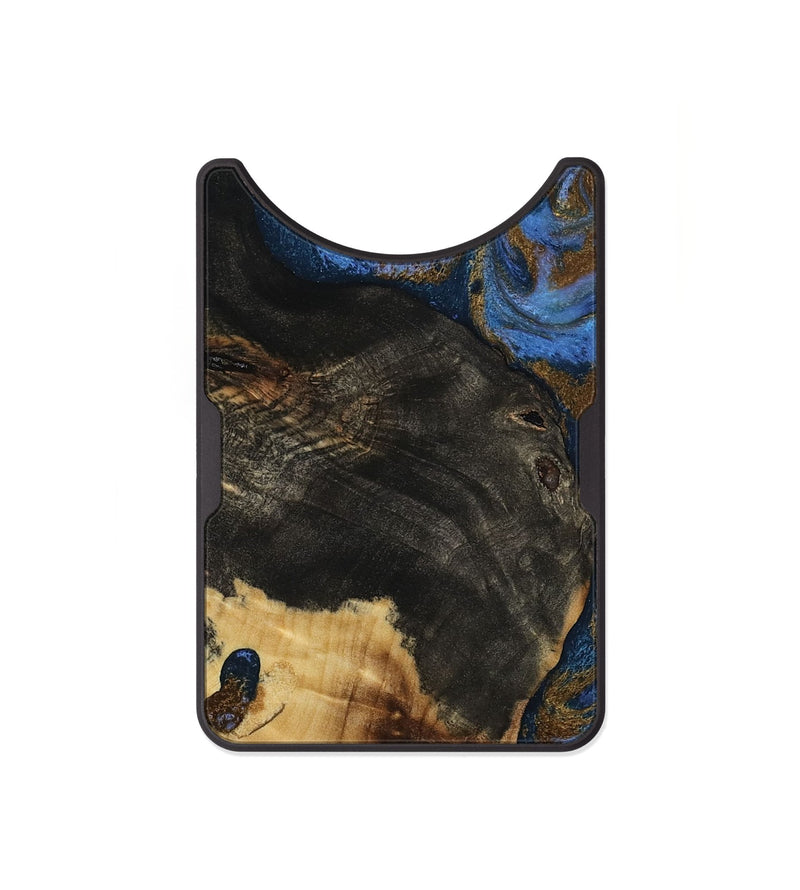 Alloy Wood Wallet - Mittie (Teal & Gold, 810482)