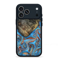 iPhone 17 Pro Max Wood Phone Case - Cheryl (Teal & Gold, 810492)
