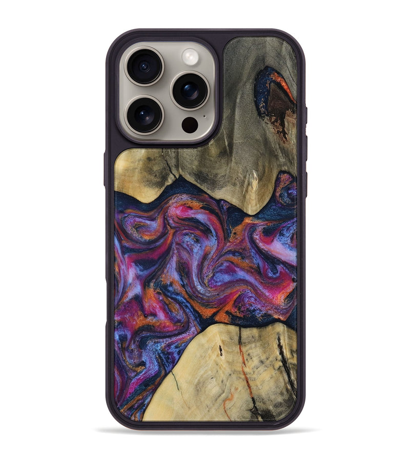 iPhone 16 Pro Max Wood Phone Case - Jones (Red, 810579)