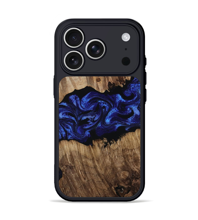 iPhone 17 Pro Wood Phone Case - Aron (Blue, 810585)