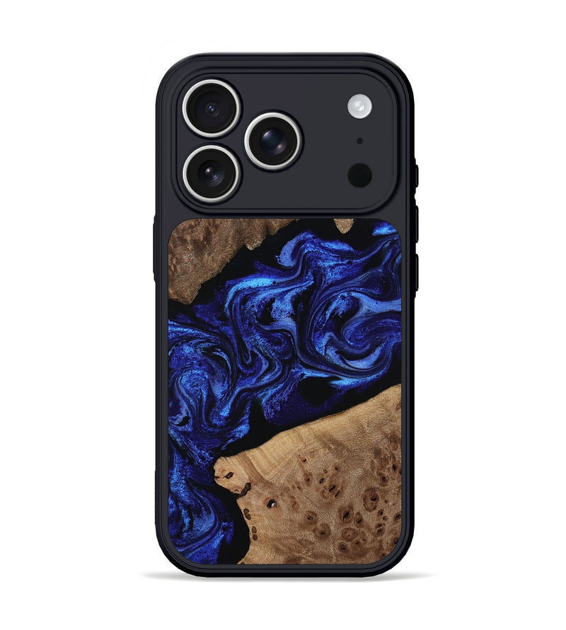 iPhone 17 Pro Wood Phone Case - Selene (Blue, 810586)