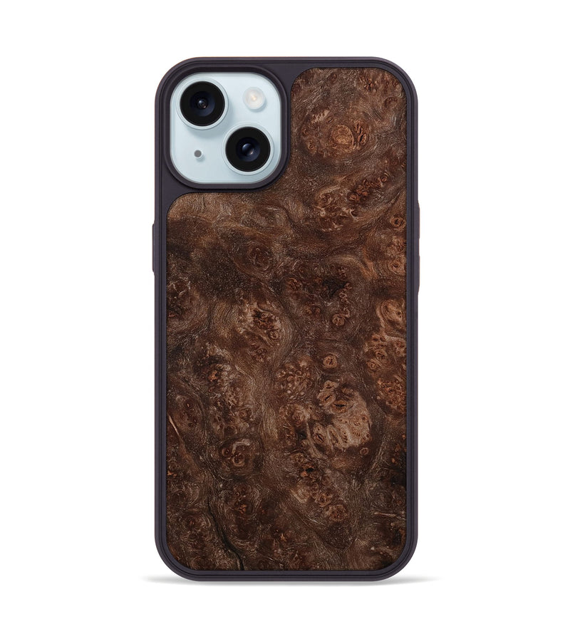 iPhone 15 Wood Phone Case - Stephon (Wood Burl, 810617)