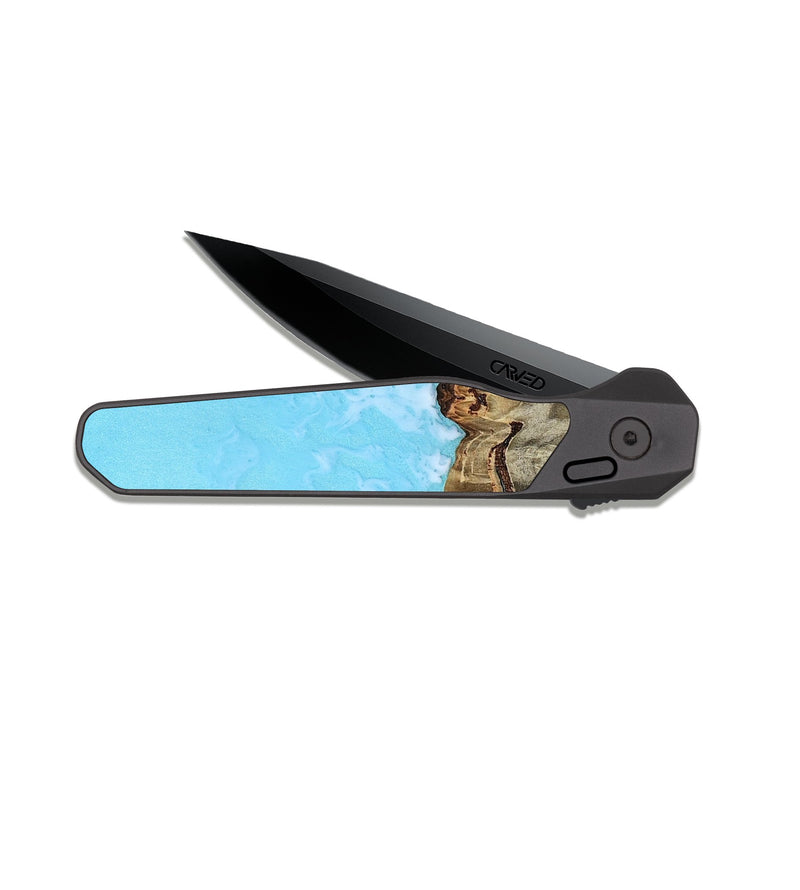 EDC Dark Slate Wood Pocket Knife - Pearl (Coastal, 810635)