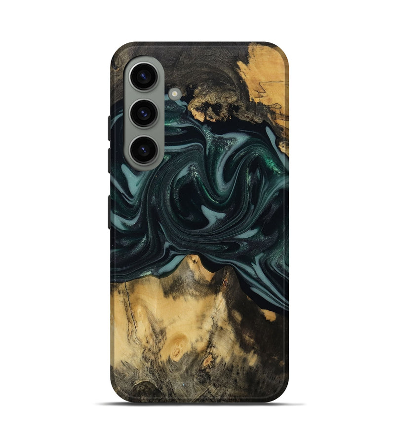 Galaxy S24 Wood Live Edge Phone Case - Aedan (Green, 810775)