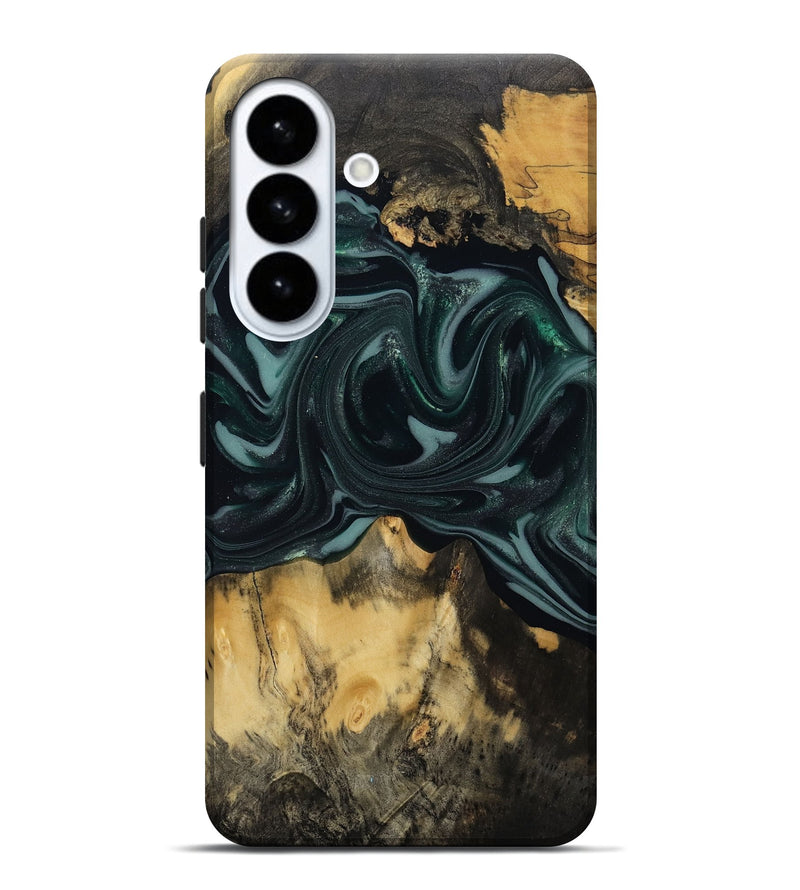 Galaxy S26 Plus Wood Live Edge Phone Case - Aedan (Green, 810775)