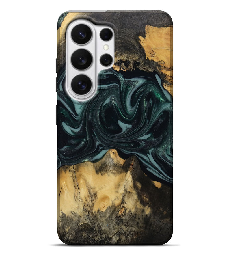 Galaxy S26 Ultra Wood Live Edge Phone Case - Aedan (Green, 810775)