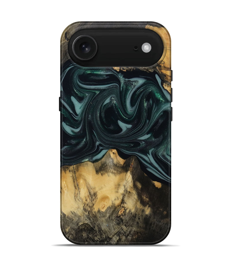 iPhone 17 Air Wood Live Edge Phone Case - Aedan (Green, 810775)