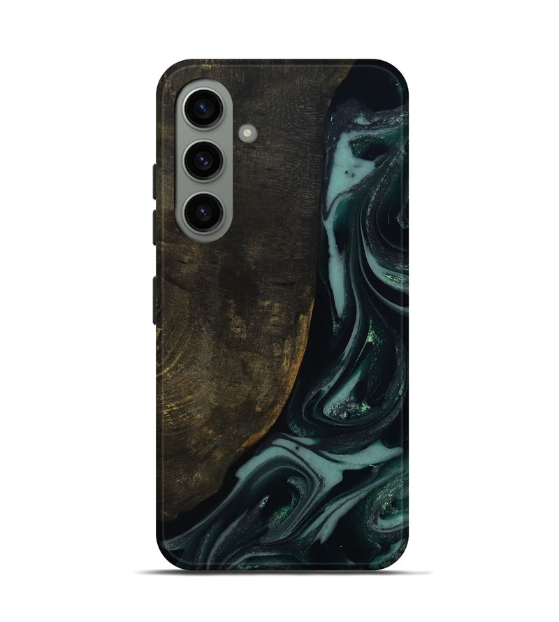 Galaxy S24 Wood Live Edge Phone Case - Traci (Green, 810778)