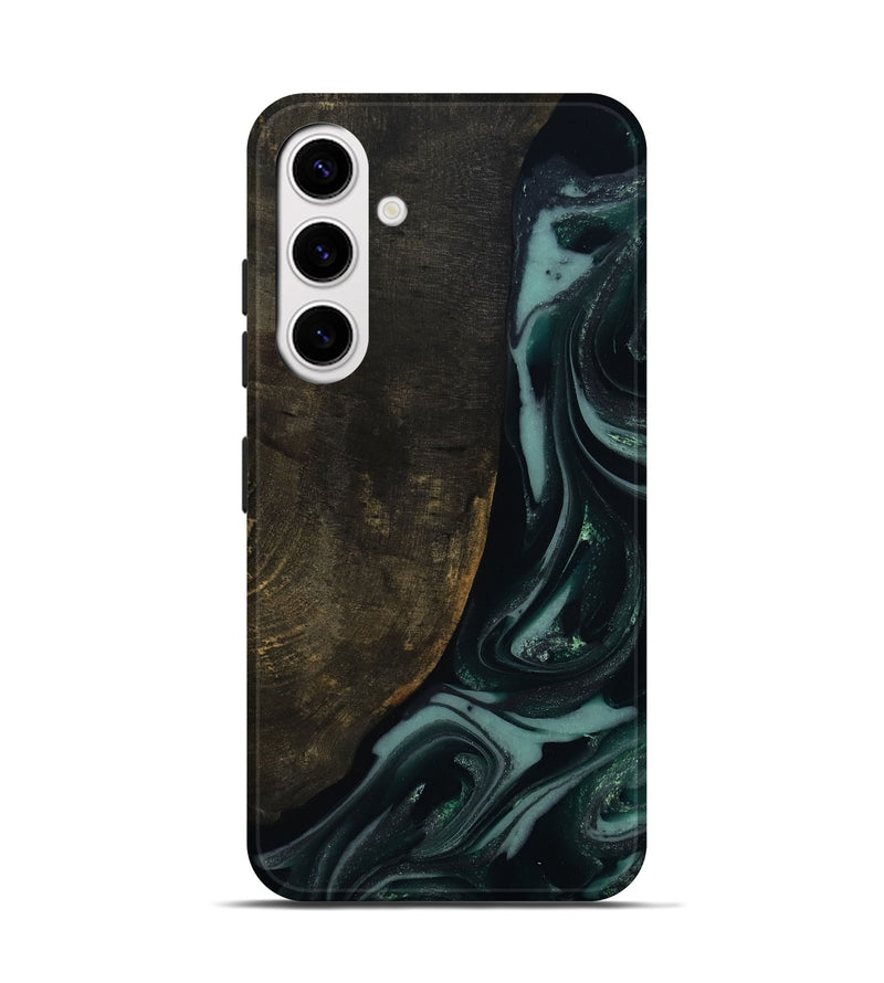 Galaxy S25 Wood Live Edge Phone Case - Traci (Green, 810778)