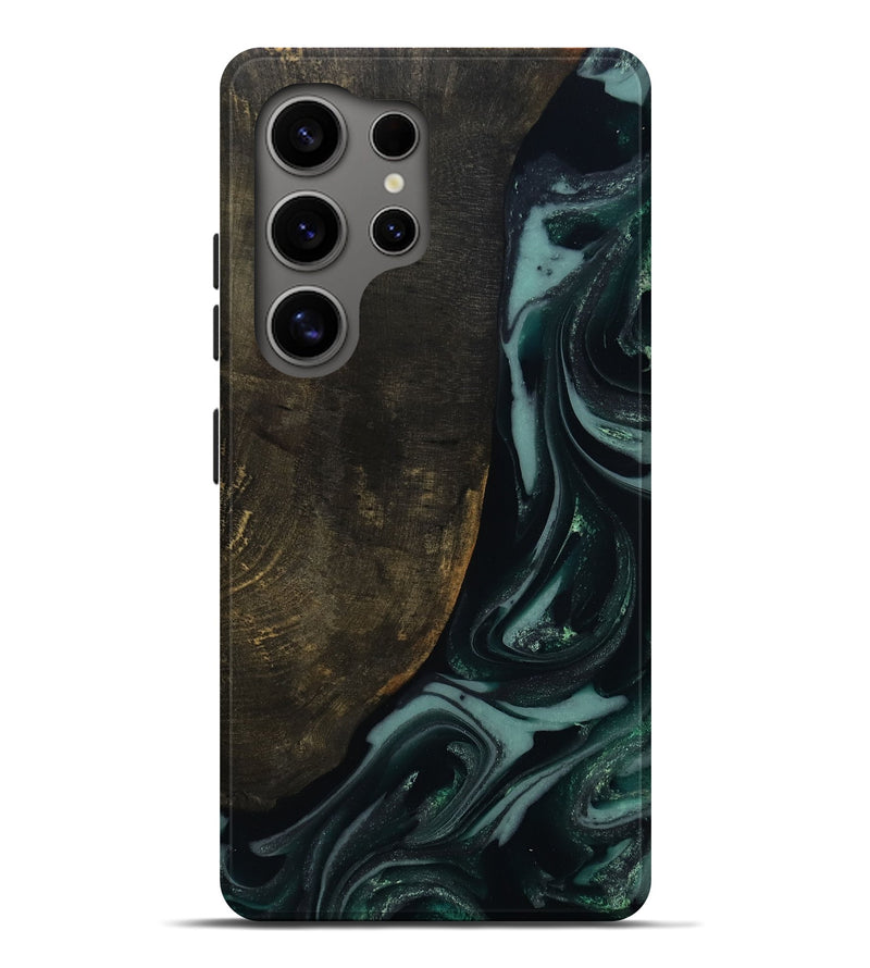 Galaxy S25 Ultra Wood Live Edge Phone Case - Traci (Green, 810778)
