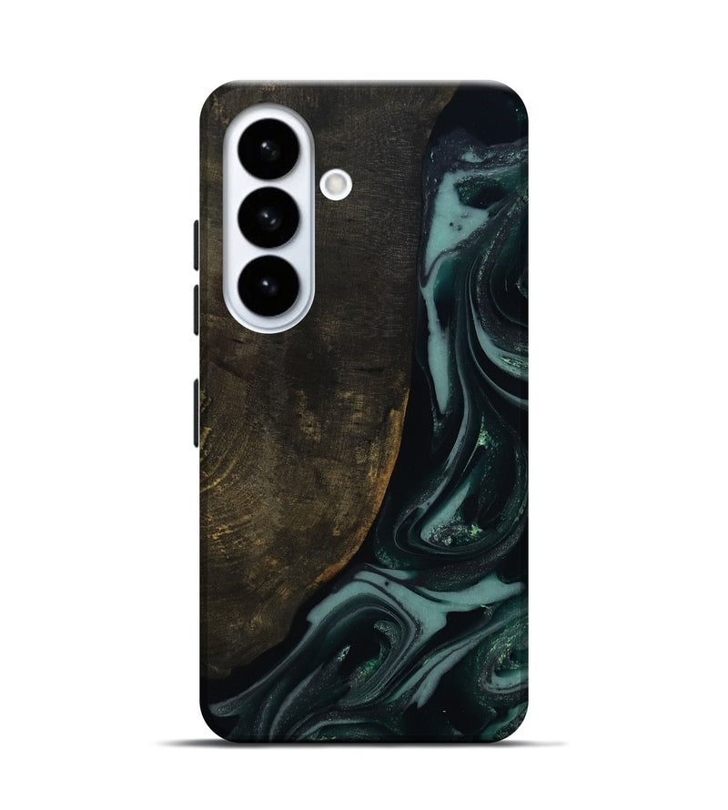 Galaxy S26 Wood Live Edge Phone Case - Traci (Green, 810778)
