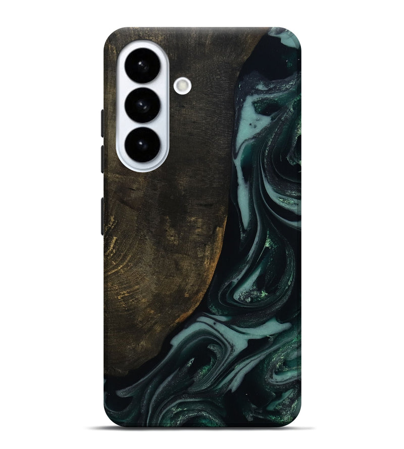 Galaxy S26 Plus Wood Live Edge Phone Case - Traci (Green, 810778)
