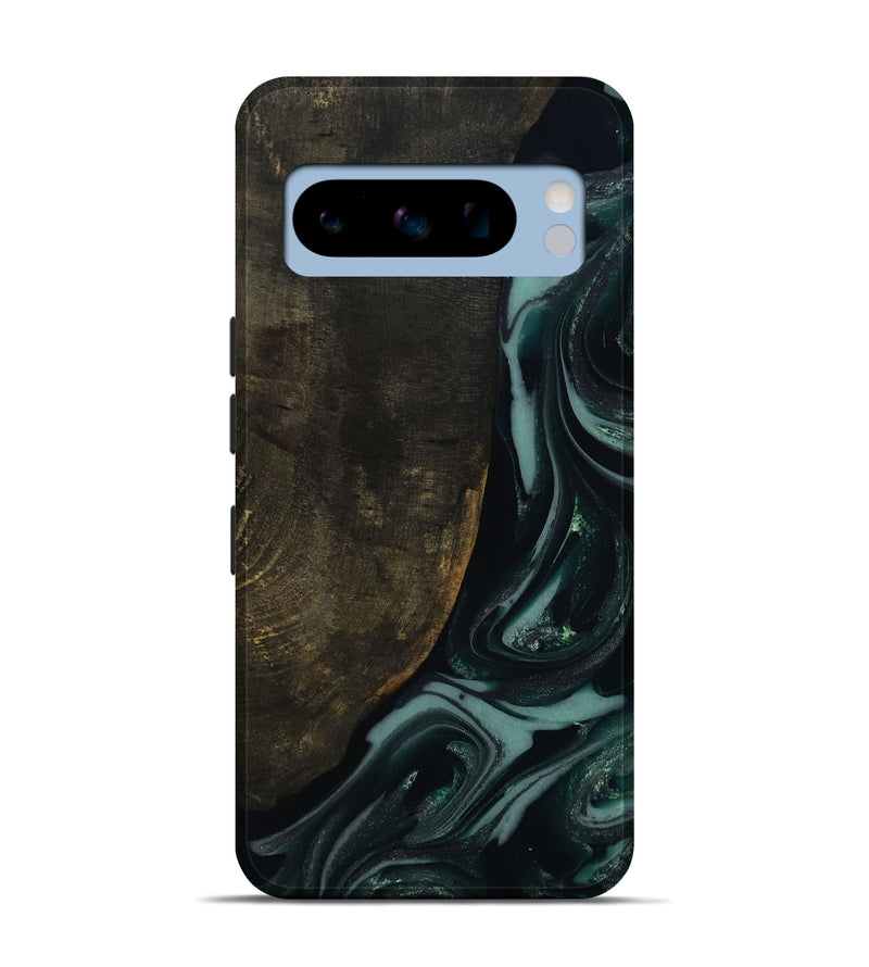 Pixel 8 Pro Wood Live Edge Phone Case - Traci (Green, 810778)