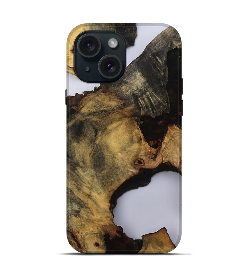 iPhone 15 Wood Live Edge Phone Case - Weston (Clear, 810781)