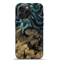 iPhone 16 Pro Max Wood Live Edge Phone Case - Sara (Green, 810783)