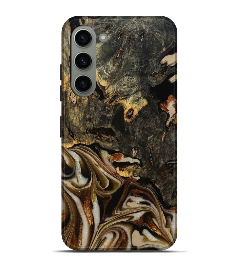 Galaxy S23 Plus Wood Live Edge Phone Case - Cathryn (Black & White, 810789)