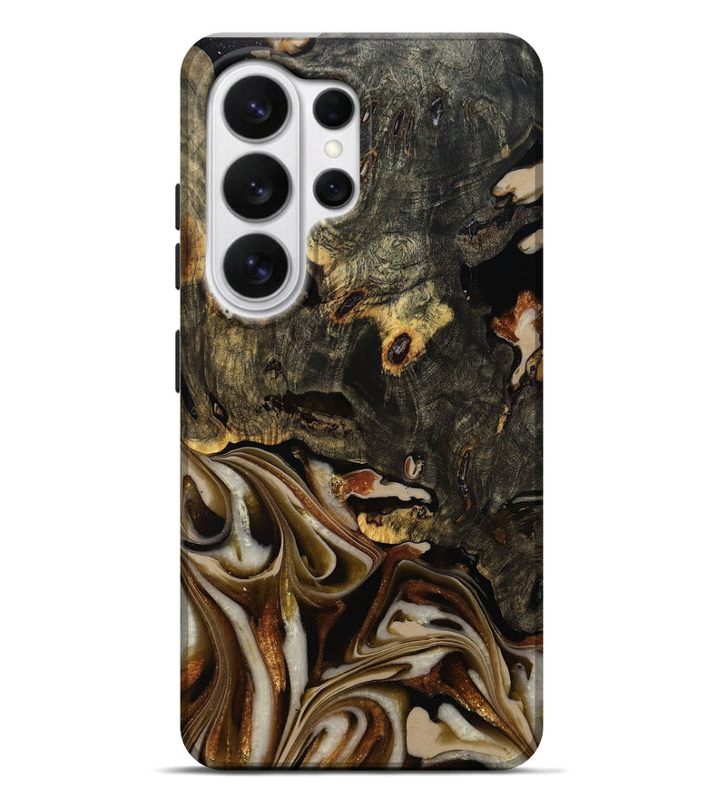 Galaxy S26 Ultra Wood Live Edge Phone Case - Cathryn (Black & White, 810789)