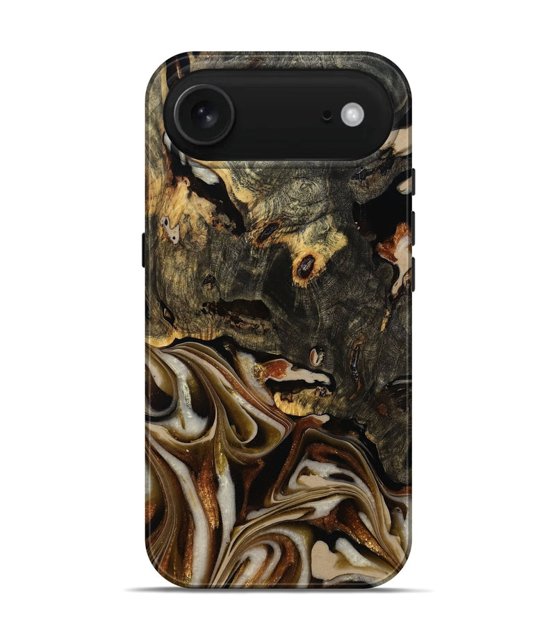 iPhone 17 Air Wood Live Edge Phone Case - Cathryn (Black & White, 810789)