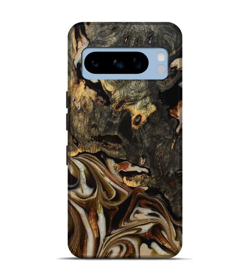 Pixel 8 Pro Wood Live Edge Phone Case - Cathryn (Black & White, 810789)