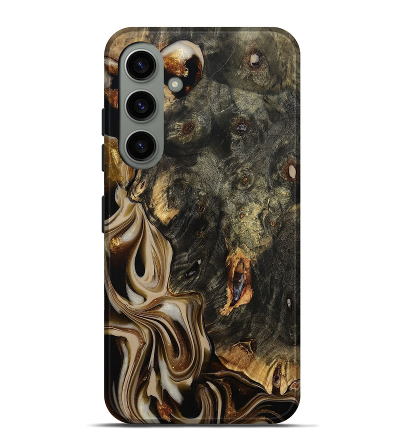 Galaxy S24 Plus Wood Live Edge Phone Case - Joanna (Black & White, 810795)