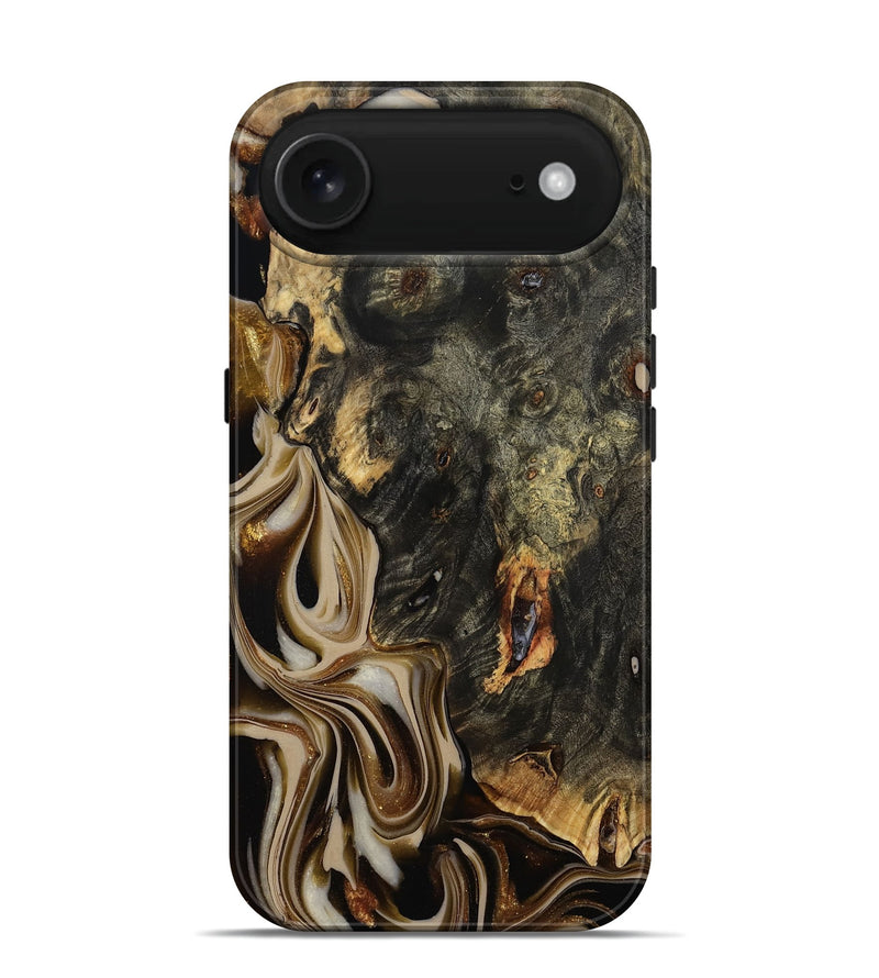 iPhone 17 Air Wood Live Edge Phone Case - Joanna (Black & White, 810795)