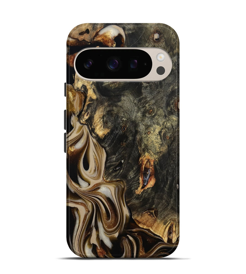 Pixel 10 Pro Wood Live Edge Phone Case - Joanna (Black & White, 810795)
