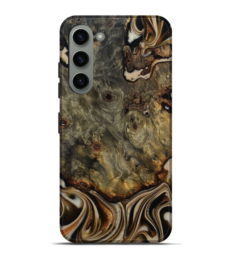 Galaxy S23 Plus Wood Live Edge Phone Case - Katie (Black & White, 810796)