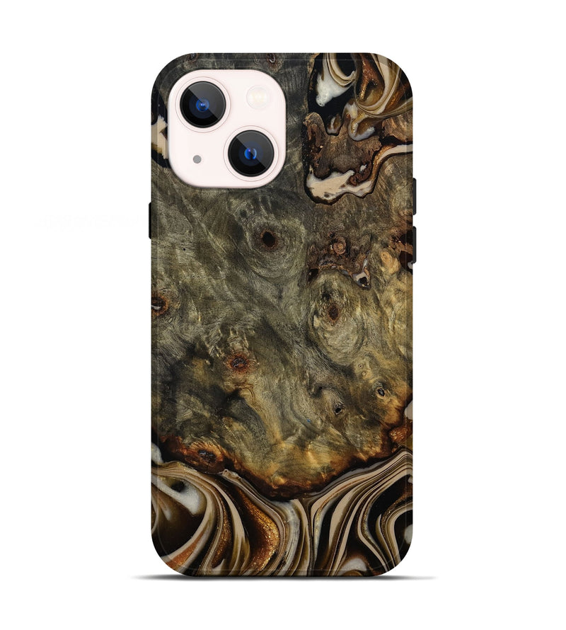 iPhone 13 Wood Live Edge Phone Case - Katie (Black & White, 810796)