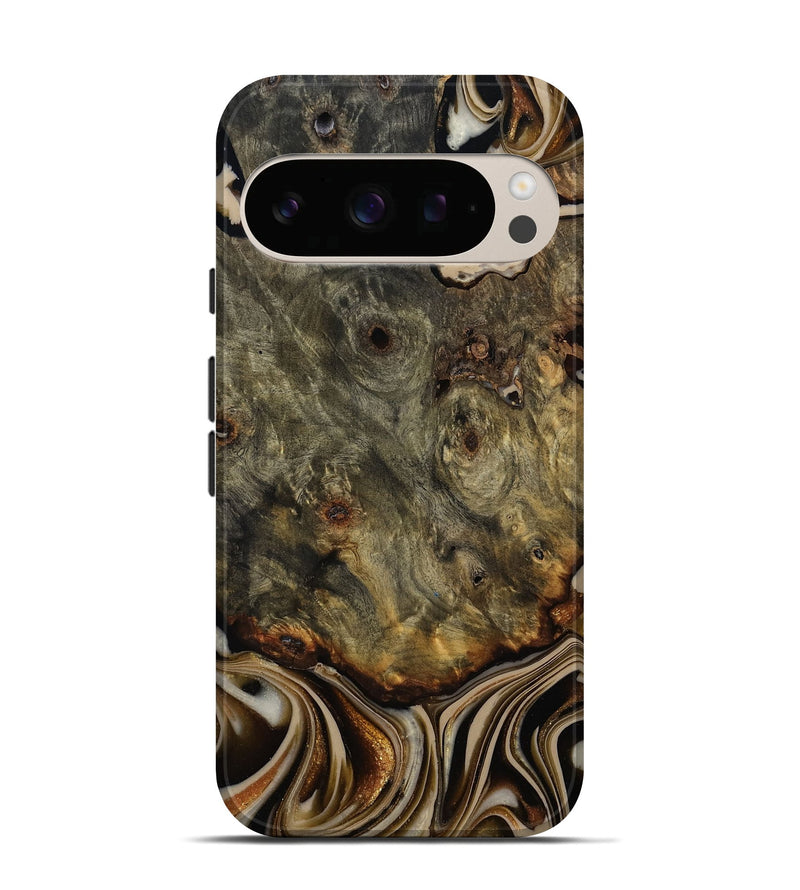 Pixel 10 Pro Wood Live Edge Phone Case - Katie (Black & White, 810796)