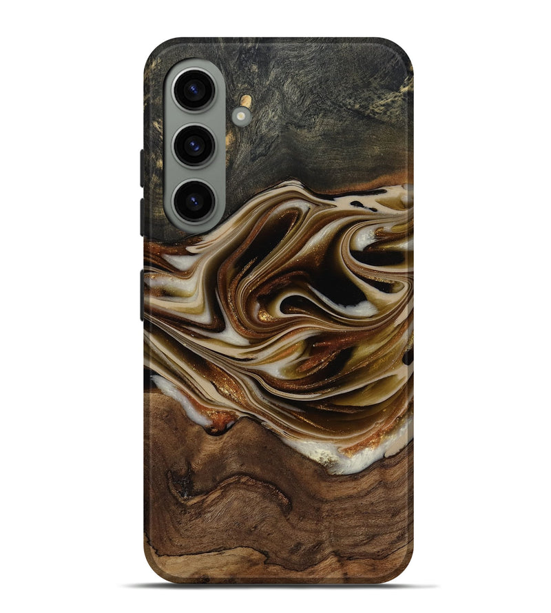 Galaxy S24 Plus Wood Live Edge Phone Case - Roland (Black & White, 810797)