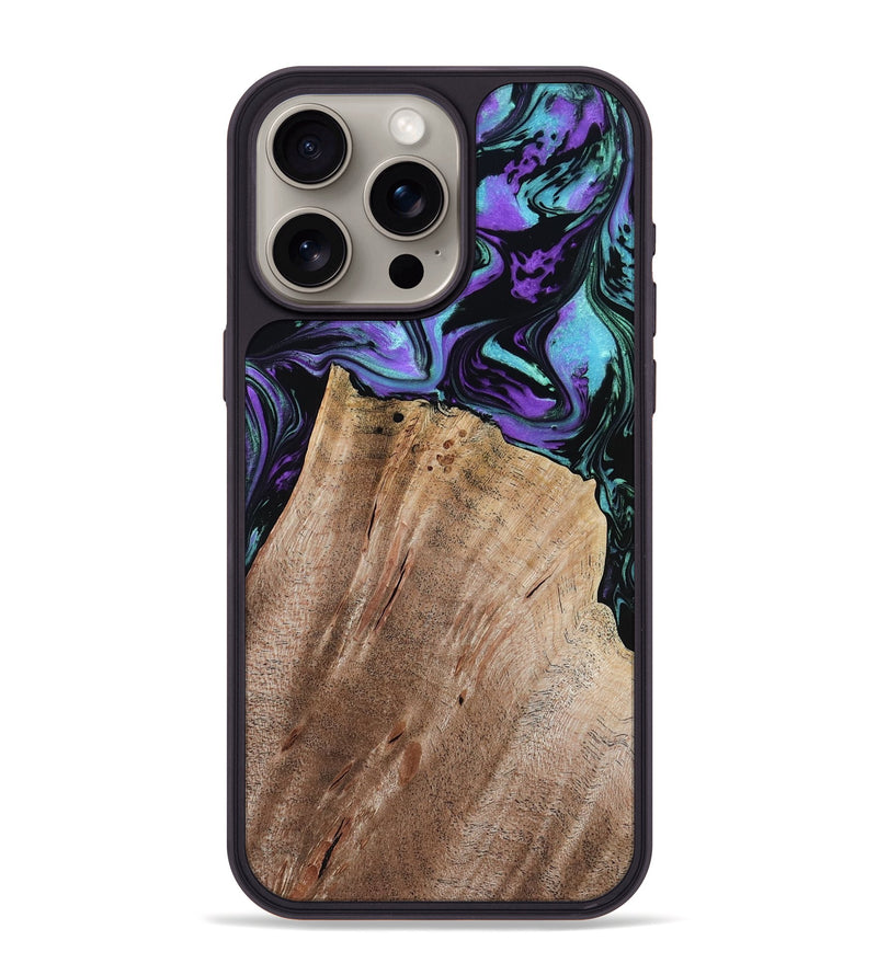 iPhone 15 Pro Max Wood Phone Case - Rio (Purple, 810802)