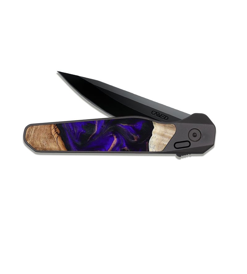 EDC Dark Slate Wood Pocket Knife - Ronda (Purple, 810806)