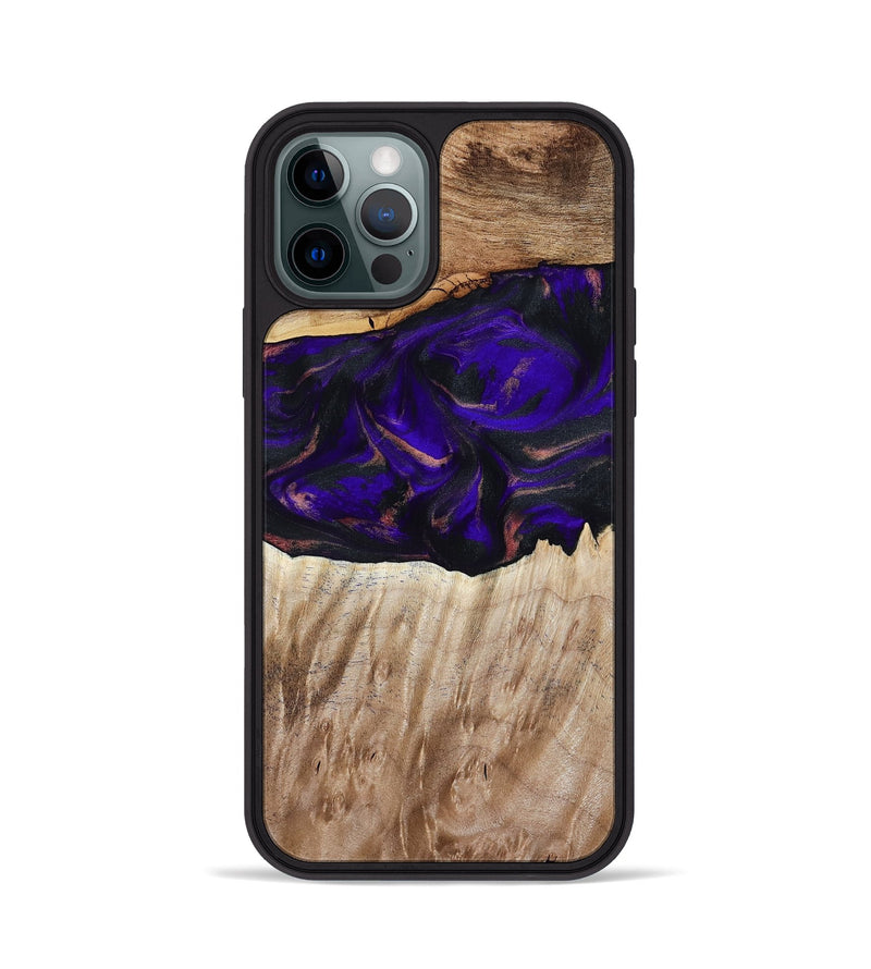 iPhone 12 Pro Wood Phone Case - Ronda (Purple, 810806)