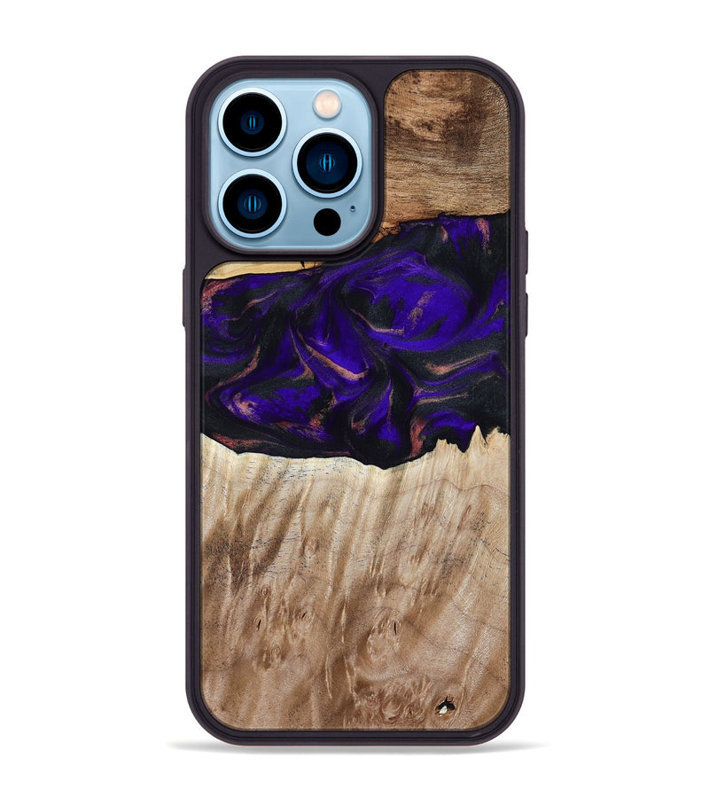 iPhone 14 Pro Max Wood Phone Case - Ronda (Purple, 810806)