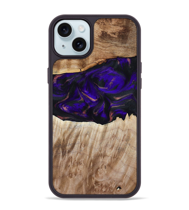 iPhone 15 Plus Wood Phone Case - Ronda (Purple, 810806)