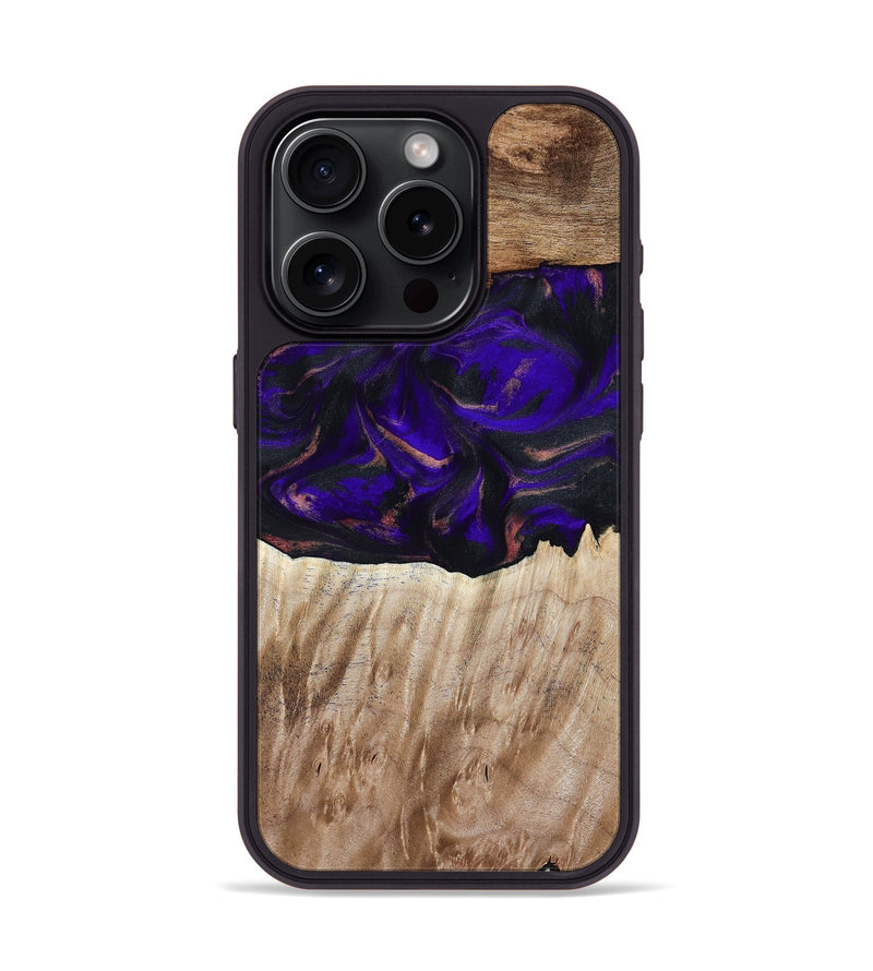 iPhone 15 Pro Wood Phone Case - Ronda (Purple, 810806)